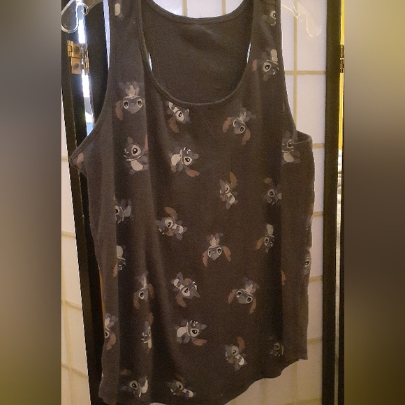 Stitch (of Lilo & Stitch) Reversible Tank Top - 2 in 1 - in Sades of Gray fits M - Picture 4 of 6